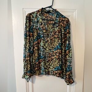 Flowered button down shirt